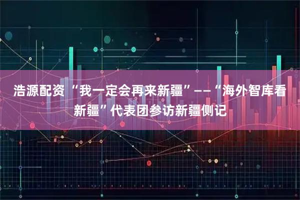 浩源配资 “我一定会再来新疆”——“海外智库看新疆”代表团参访新疆侧记
