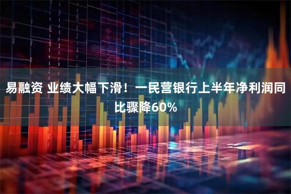 易融资 业绩大幅下滑!一民营银行上半年净利润同比骤降60%